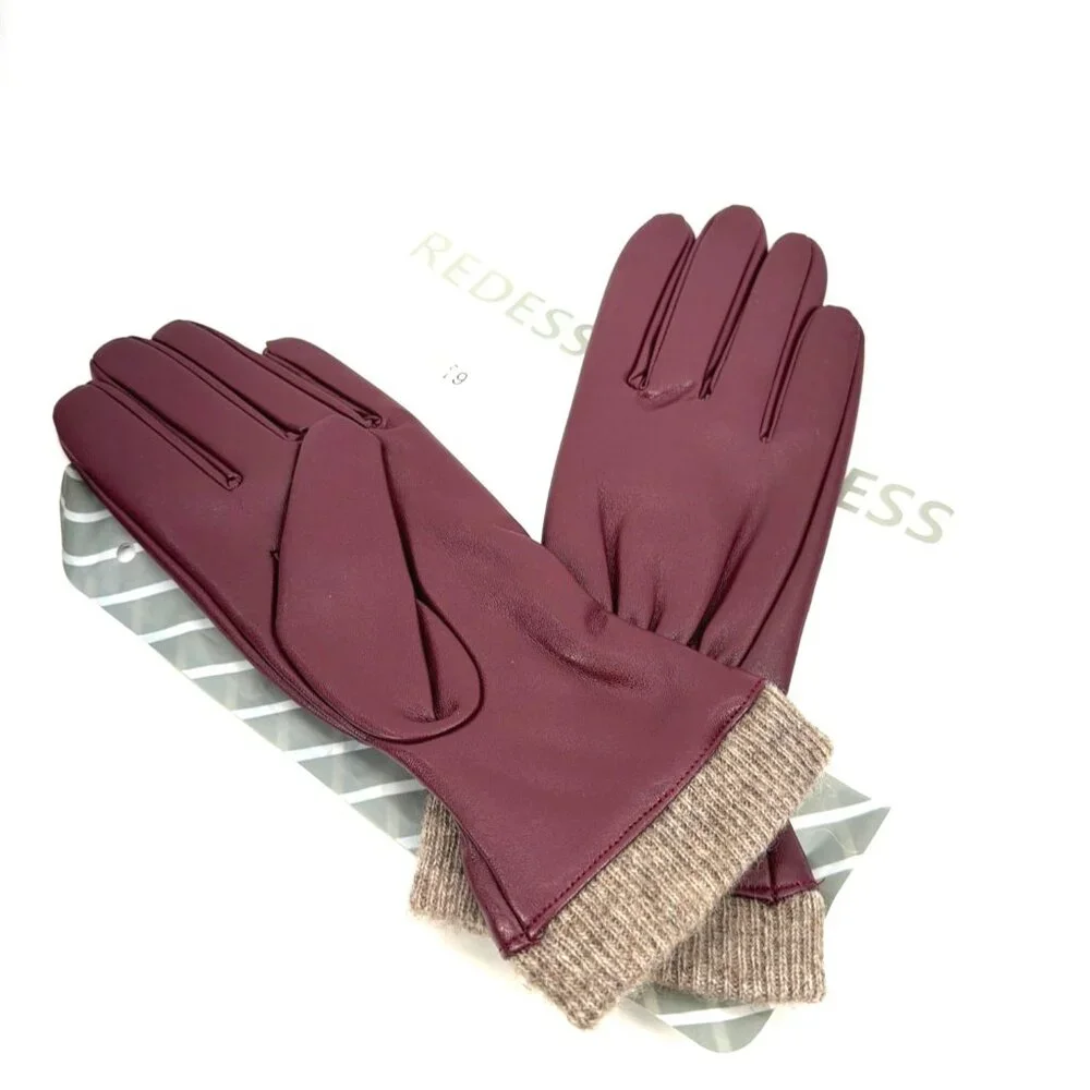 REDESS Winter Gloves Wool Lined Touchscreen Texting Women Gloves Size Small-Med